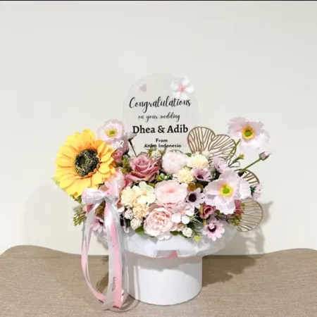 Bloom Box Akrilik Ucapan Wedding Cibiru